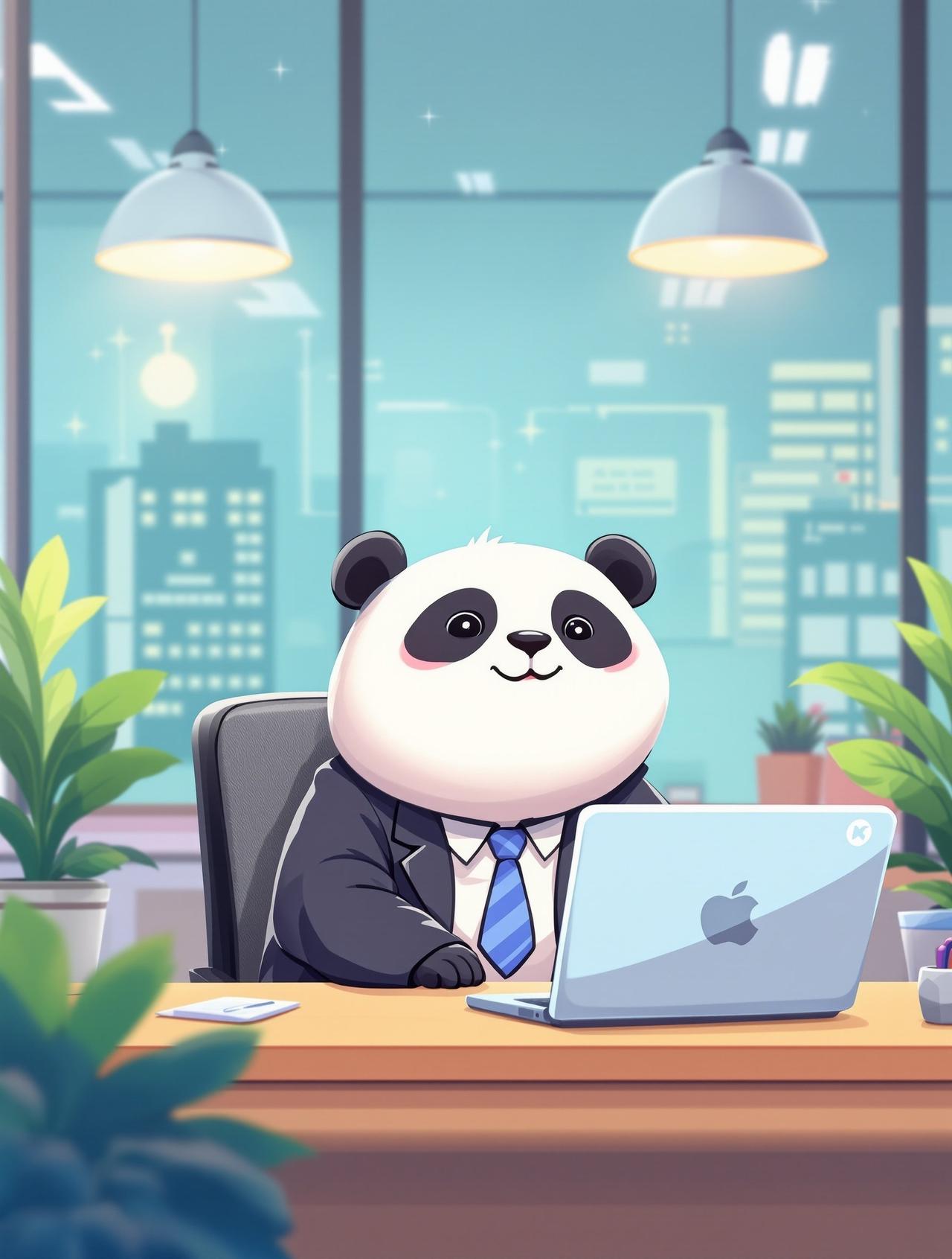 AI短剧网 - 办公室里的熊猫君 AI短剧网 - 办公室里的熊猫君